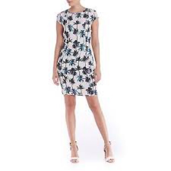 NWT Sugarhill Palm Tree Sheath Summer Dress - Picture 3 of 6